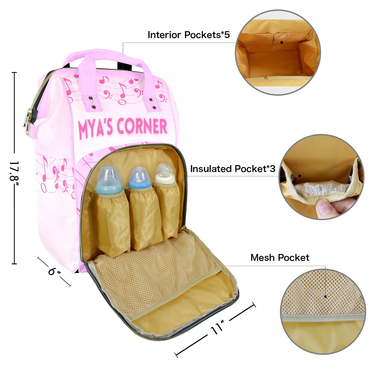 CHARACTER INSULATED DIAPER BAG