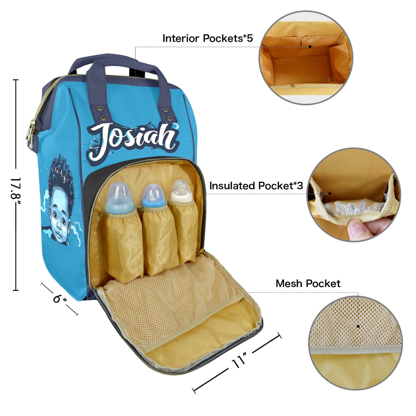 CARTOON INSULATED DIAPER BAG