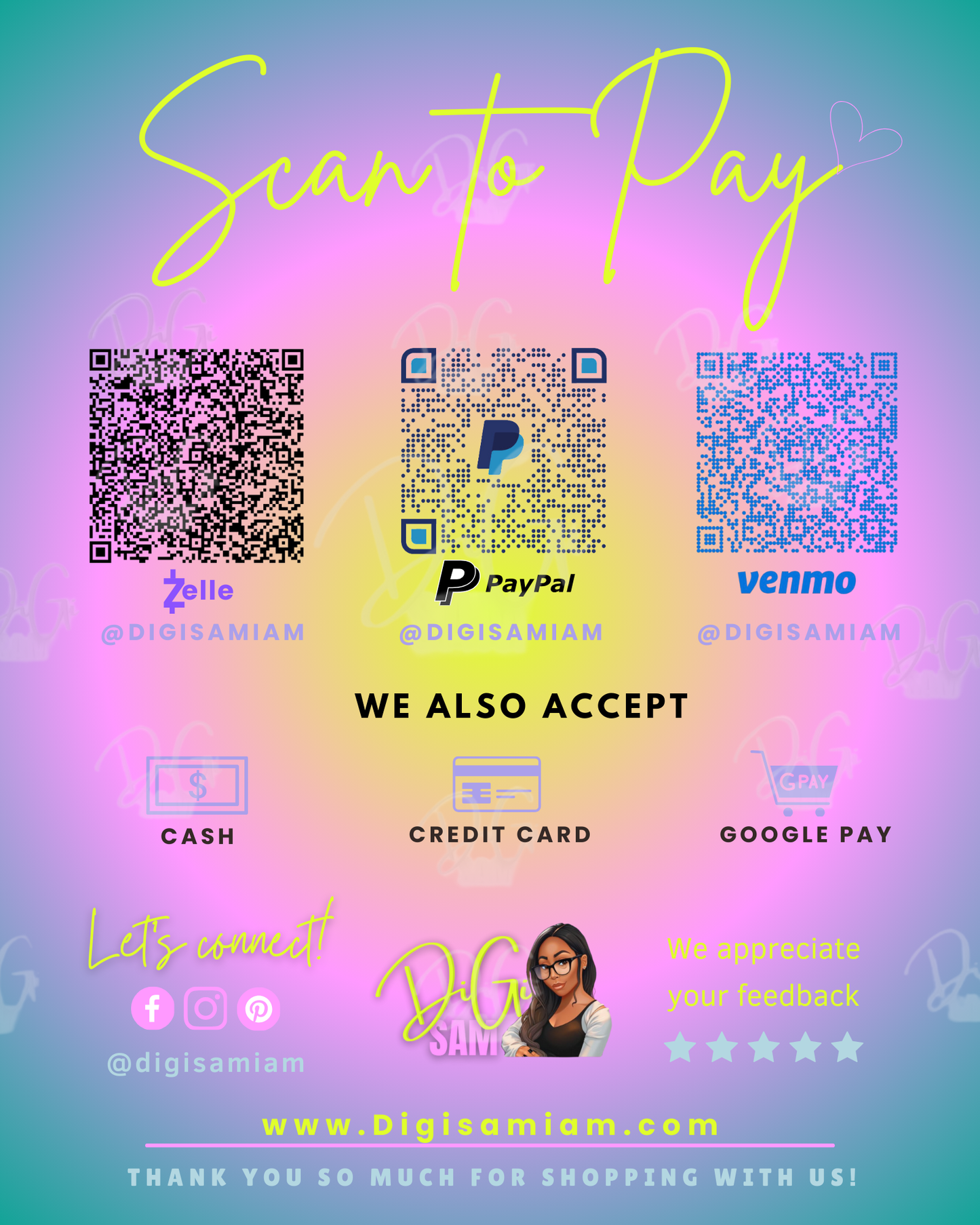 SCAN TO PAY TEMPLATE