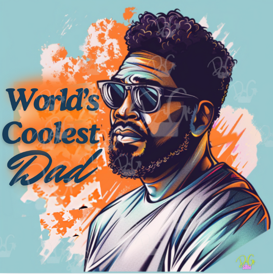 COOLEST DAD - ORANGE+BLUE