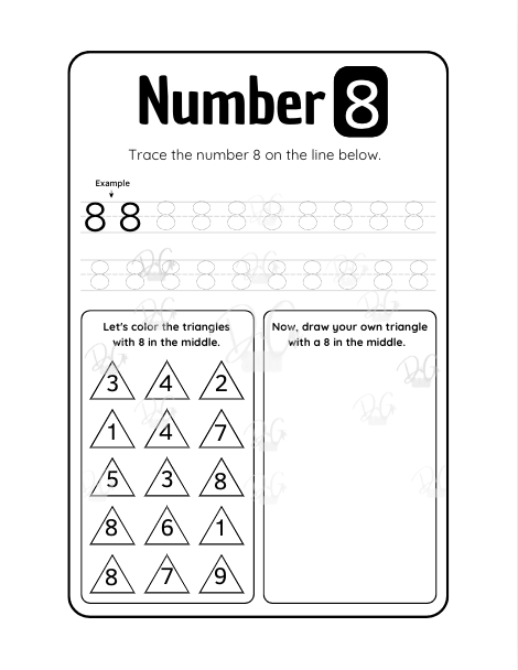 DIGITAL NUMBERS & COLORS ACTIVITY WORKBOOK