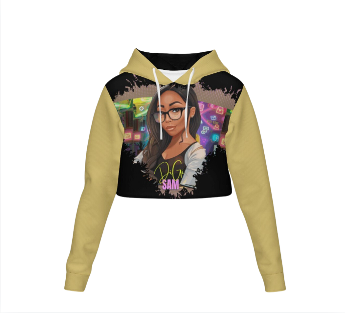 DIGI LOVE CROPPED HOODIE